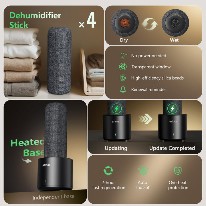 Afloia Rechargeable Cordless Gun Safe Dehumidifier