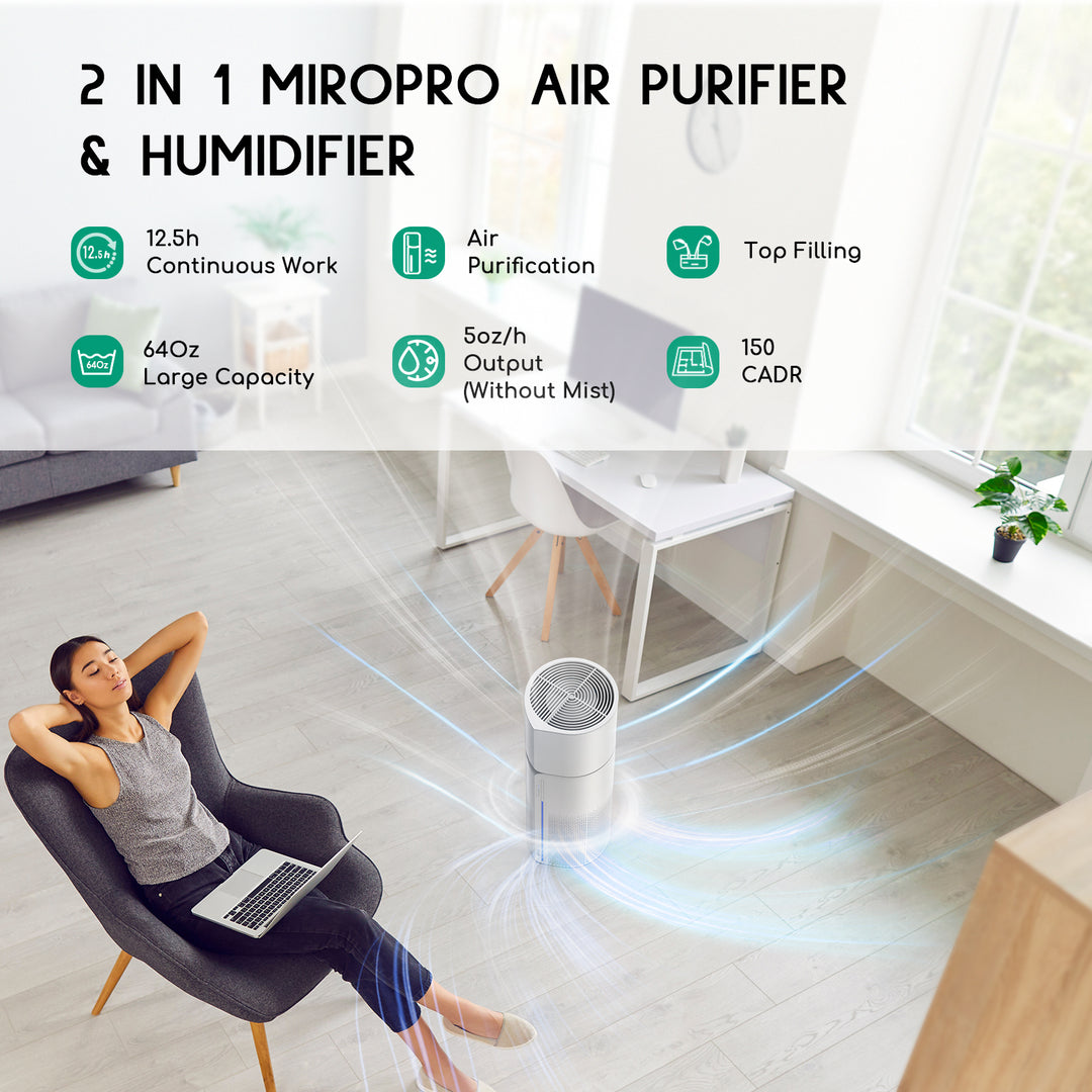 Afloia Miro Pro 2-IN-1 Air Purifier &amp; Humidifier